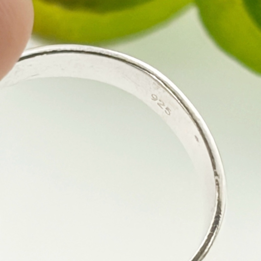 Rainbow Moonstone Ring Size 7 Pure Sterling Silver 925 Oval Boho New - Picture 9 of 12